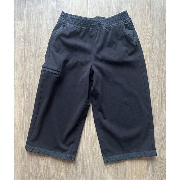 Athleta Pants - Athleta Pants Womens Size Large Black Wide Leg Crop Elastic Waist